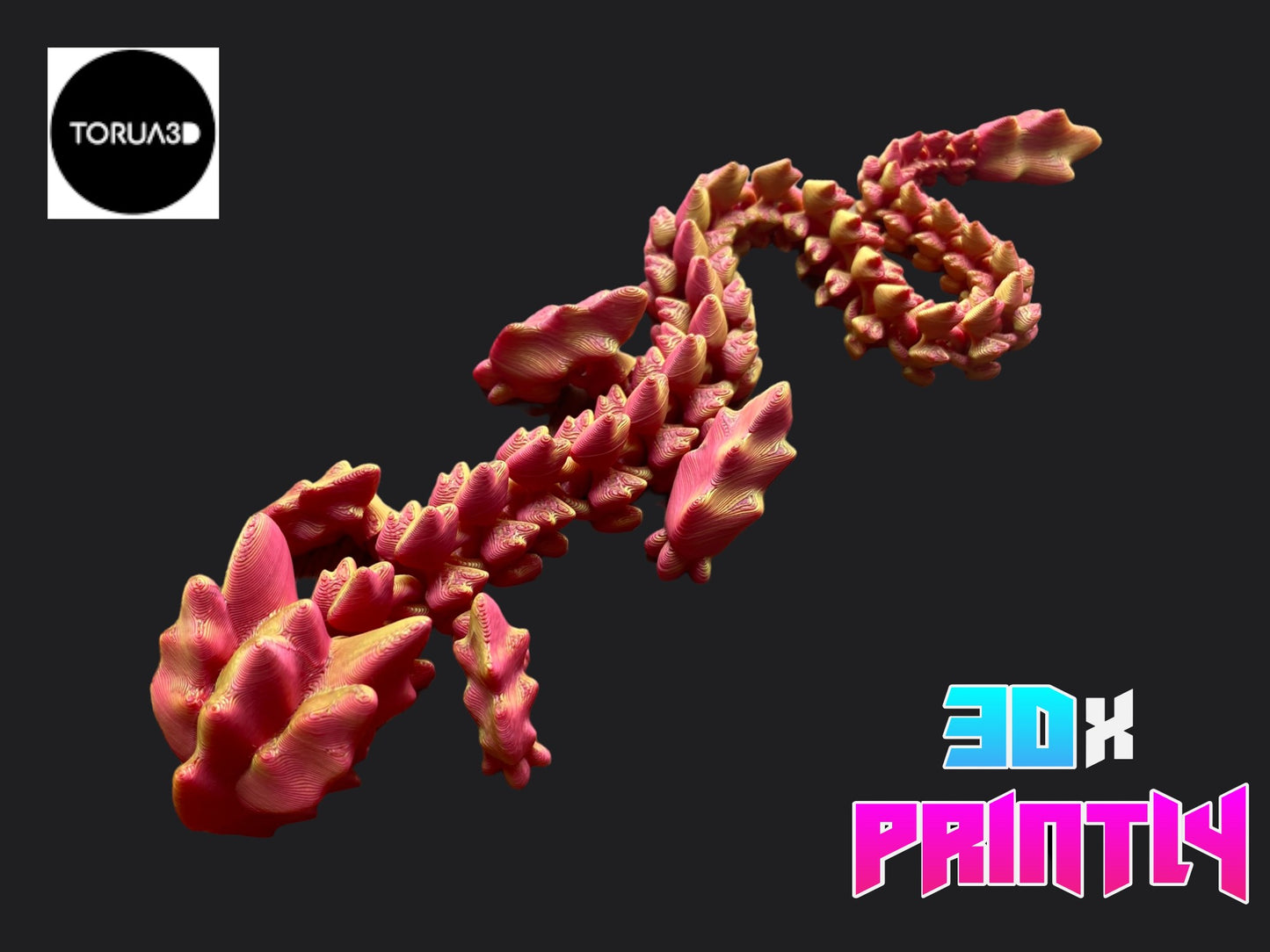 Rock 4 Dragon - Toruga3D Design - Rainbow / Color shift PLA