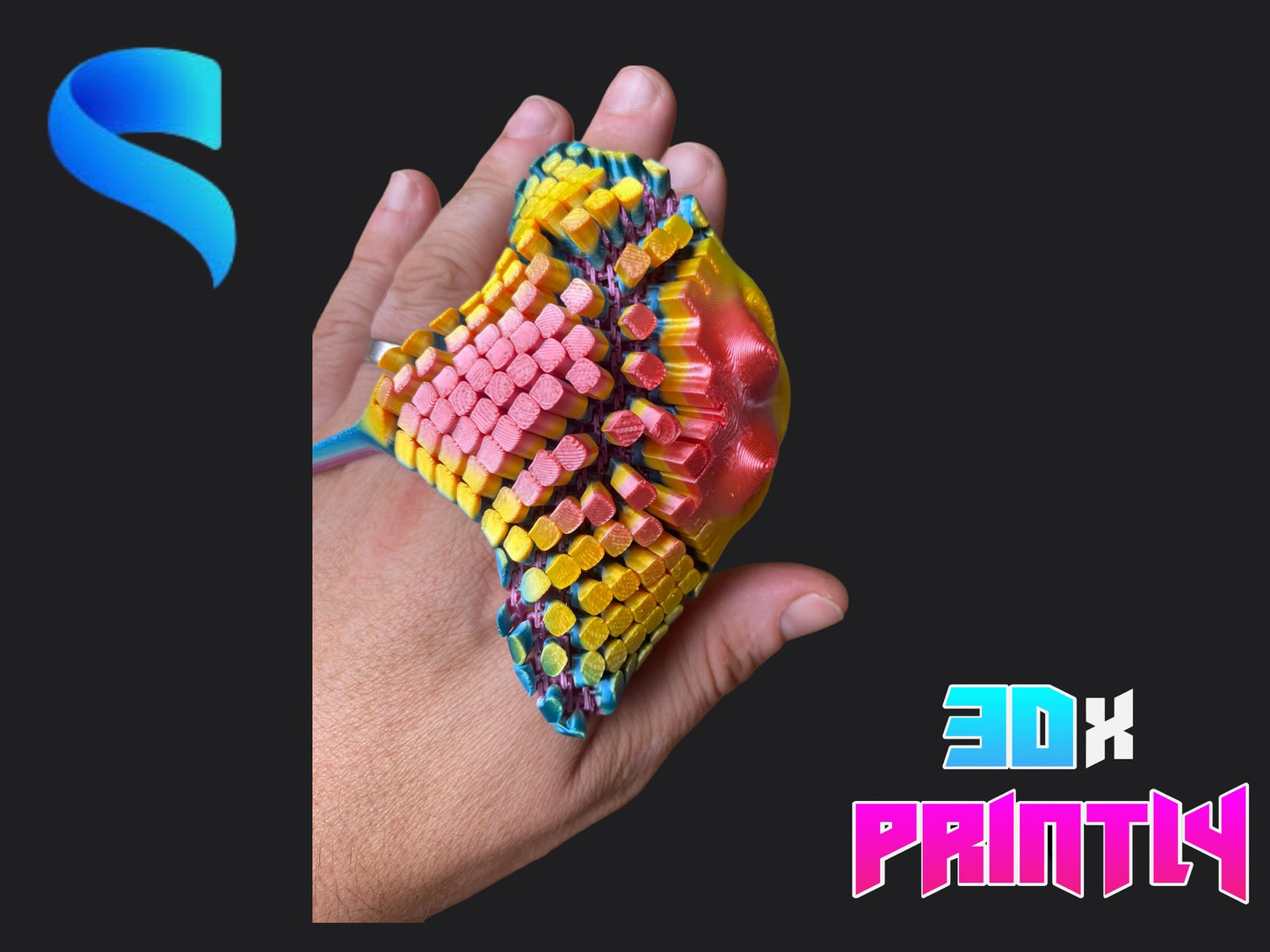 Stingray - STLFlix 3D Design - Rainbow / Color shift PLA