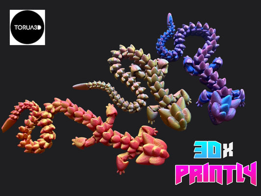 Rock 3 Dragon - Toruga3D Design - Rainbow / Color shift PLA