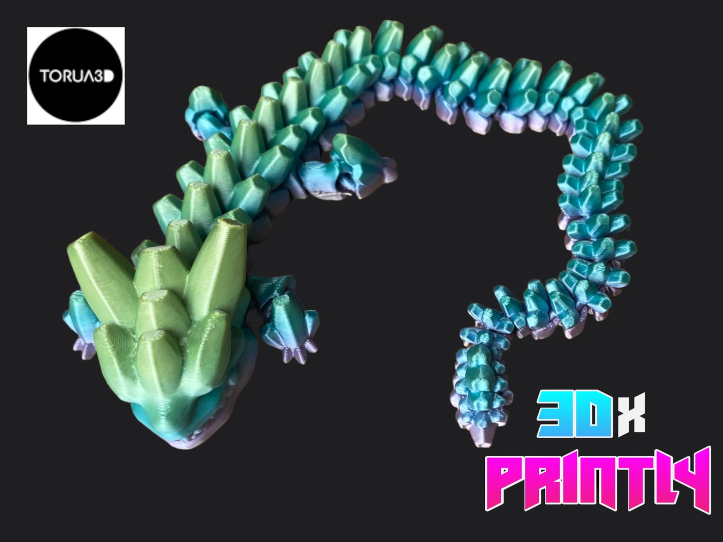 Rock 2 Dragon - Toruga3D Design - Rainbow / Color shift PLA