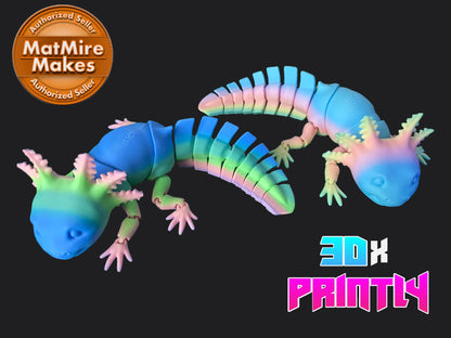 Axolotl - Matmire Makes 3D Design - Rainbow / Color shift PLA