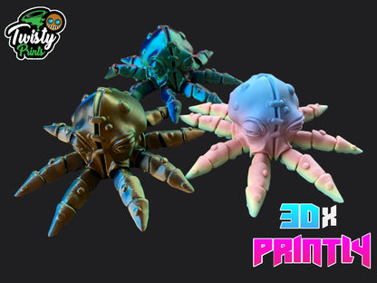 Twisted Octopus - Twisty Prints 3D Design - Rainbow / Color shift PLA
