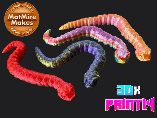 Hog Nose Snake - Matmire Makes 3D Design - Rainbow / Color shift PLA