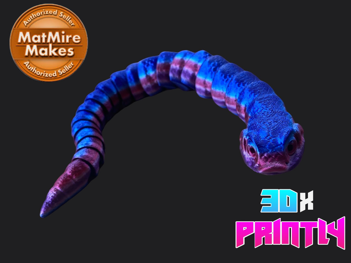 Hog Nose Snake - Matmire Makes 3D Design - Rainbow / Color shift PLA